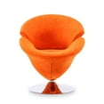 thumbnail image 4 of Manhattan Comfort Tulip Velvet Swivel Accent Chair in Orange (Set of 2), 4 of 7