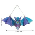 thumbnail image 3 of Halloween Decorations Indoor Outdoor - Bat Ornament - Halloween Bat Stained Glass Suncatcher Window Hanging Acrylic Wall Art Suncatcher Decoration Festival Colorful Bat 1Pc, 3 of 8