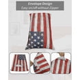 thumbnail image 7 of American Flag Pillow Covers Standard Size 2 Pack, Red Blue Star Stripes Rustic Farmhouse Wood Soft Bed Throw Pillowcases Breathable Cooling Long Lumbar Body Pillow Sham Cover for Bed Sofa 20''x26'', 7 of 7