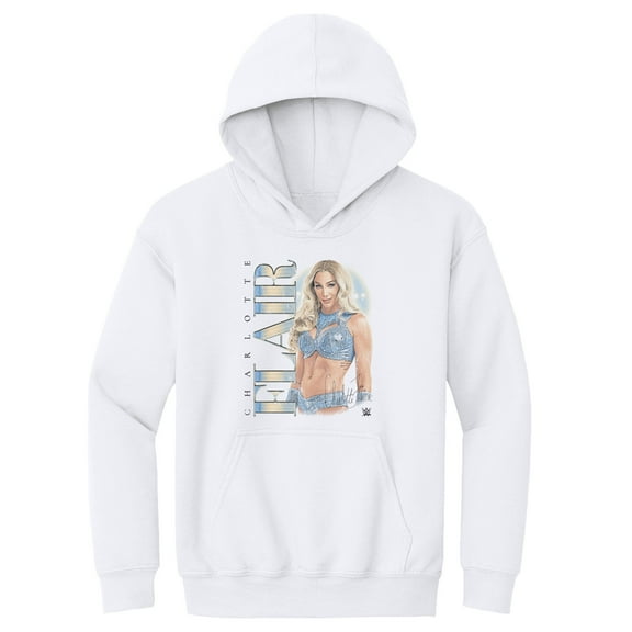 Youth 500 Level White Charlotte Flair Vintage Hoodie
