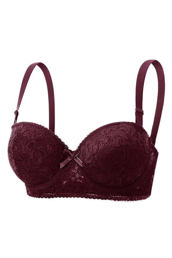 Wireless Bras for Women Solid Color Underwire Open Back Push Up Racerback Daily Bra for Full Figure Support Bras for Women