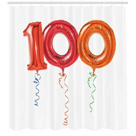 100th Birthday Decorations Shower Curtain Party For Hundred Years