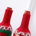 thumbnail image 3 of Botellas de vino cubre botella suéter para decoración Santa/árbol de navidad/muñeco de nieve, muñeco de nieve Feliz Sencillez, 3 of 5