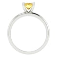 thumbnail image 4 of 1 ct Emerald Cut Natural Citrine Solitaire Engagement Ring for Women in 18K White Gold, 4 of 5