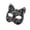 Yellow, variant on Mskk Rainbow Swirl Cat Ear Masquerade Mask for Women, Glitter Black Base Half‑Face Cosplay Mask, Halloween Mardi Gras Carnival Party Fancy Dress Accessory