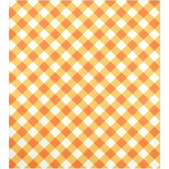 Coolnut Orange Buffalo Plaid Dishwasher Magnet Cover, Kitchen Refrigerator Cover Decal Decorative Washing Machine Door Panel, 23"x 26"