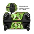 thumbnail image 4 of Easygdp Cute Green Frog Double-Sided Printed Elastic Suitcase Protective Cover,Invisible Zipper, Business Trip Luggage Cases,Washable And Resistant To Falling -X-Large, 4 of 9