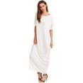 thumbnail image 2 of Women's Summer Drawstring Waist Asymmetrical Hem Tank Dress, 2 of 5