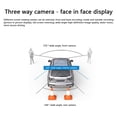 thumbnail image 3 of Dosaele 3 in 1 Camera Car Dash Cam with 4” Touch Screen  Car DVR 170 Degree 1080P HD Dash Cam Dual Lens Dashcam w/Rear View Camera Car Front Back Inside Video Recorder, 3 of 9