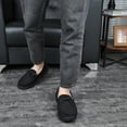 thumbnail image 3 of HOMEHOT Mens Slippers Moccasins House Shoes with Memory Foam Non-Slip Rubber Sole Black Size 11 US, 3 of 6
