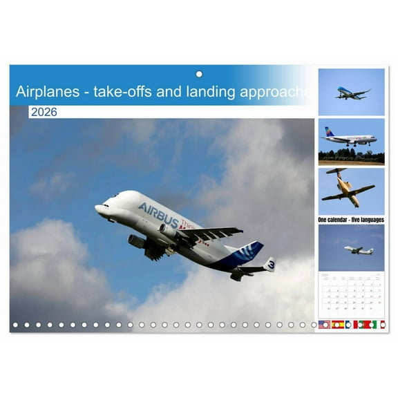 Airplanes - take-offs and landing approaches (Monthly Wall Calendar 2026 11.7 x 16.5 (open)), CALVENDO 14 Month Calendar