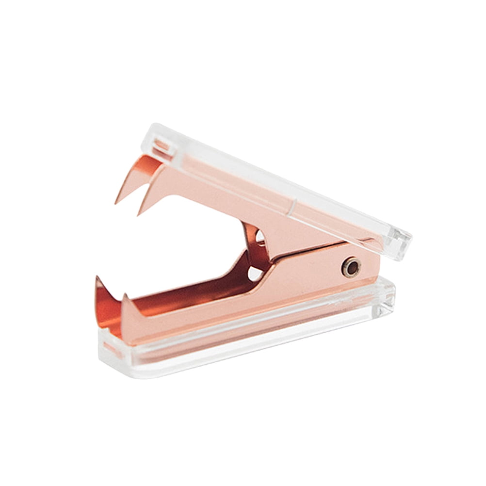Clear Acrylic Rose Gold Staple Remover Office School Desk Accessories
