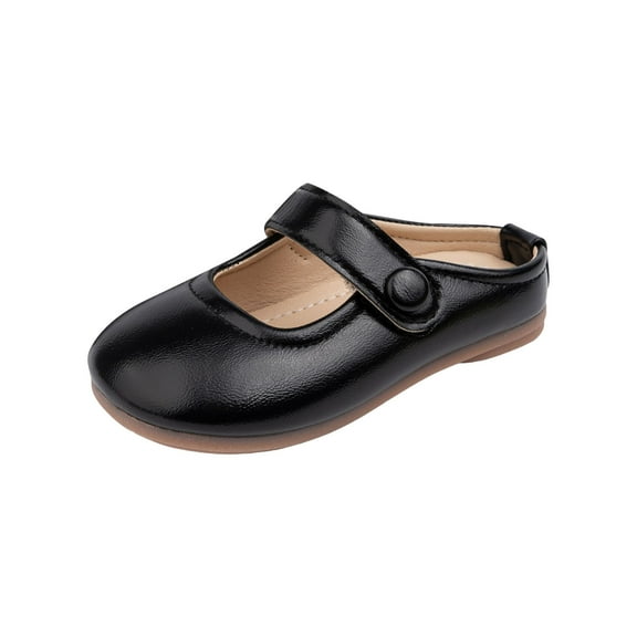 Mepaouo Toddler Little Girls Mary Jane Flats Princess Dress Mules Non Slip School Party Girl's Shoes