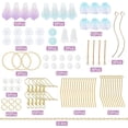 thumbnail image 2 of 1 Box DIY Make 10 Pairs Flower Dangle Earrings Making Kit Petal Glass Pendants Acrylic Bead Caps Glass, 2 of 7