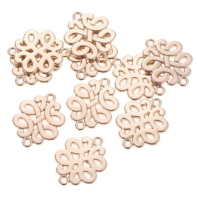 10 Uds. De abalorios de flores de filigrana , hallazgos colgantes para hacer pendientes de pulsera Yuyangstore Pendiente de la flor cuelga hallazgos