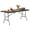 Black Ratten, variant on 6-Foot Portable Folding Table, Heavy-Duty Fold-in-Half Utility Table - Lightweight Plastic Table with Carrying Handle for Picnic, Party, Camping, Events & Home