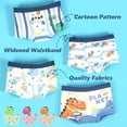 thumbnail image 2 of Boys Underwear, Toddler Kids Boxer Briefs 4 Pack Soft Cotton Dinosaur Boys Underwear 2-8 Years, 2 of 5
