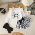 thumbnail image 2 of Dmsael Baby Girl Clothes Newborn Baby Girl My First Halloween Outfit Infant Ruffle Romper+Bloomers Tutu Skirt+Headband+Socks 4Pcs Baby Girl First Halloween Outfit (Black,9-12 Months), 2 of 7