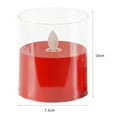thumbnail image 3 of Lámpara de vela decorativa recargable Lámpara de escritorio sin humo para hotel (7,5 cm rojo), 3 of 5