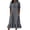 *Dark Gray, variant on ClodeEU Women's Linen Blend V Neck Half Sleeve Dress with Ruffle Hem,Solid Color Casual Midi Dress with Pockets Army Green,Women's Plus L