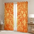 thumbnail image 2 of Manfei Orange Gothic Skull Black Out Curtains for Boys Girls,Bohemian Damask Curtains Pack of 2 (42x63 Each),Exotic Style Bedroom Curtains,Luxury Bedroom Decor, 2 of 6