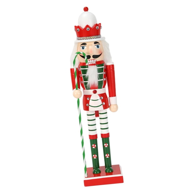 Figura de Cascanueces de Navidad, 38 cm, juguete de madera para decoración de mesa. B