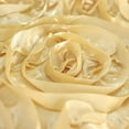 thumbnail image 6 of BalsaCircle Satin 90" x 132" Raised Rectangle Tablecloth Rosette Floral Champagne, 6 of 8