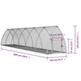 thumbnail image 2 of vidaXL Rabbit Hutch Silver 600x105x120 cm Galvanised Steel, 2 of 5