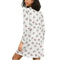 thumbnail image 2 of joogoo Bow-a1 Women's Long Sleeve Nightgown Sleepwear L, 2 of 8