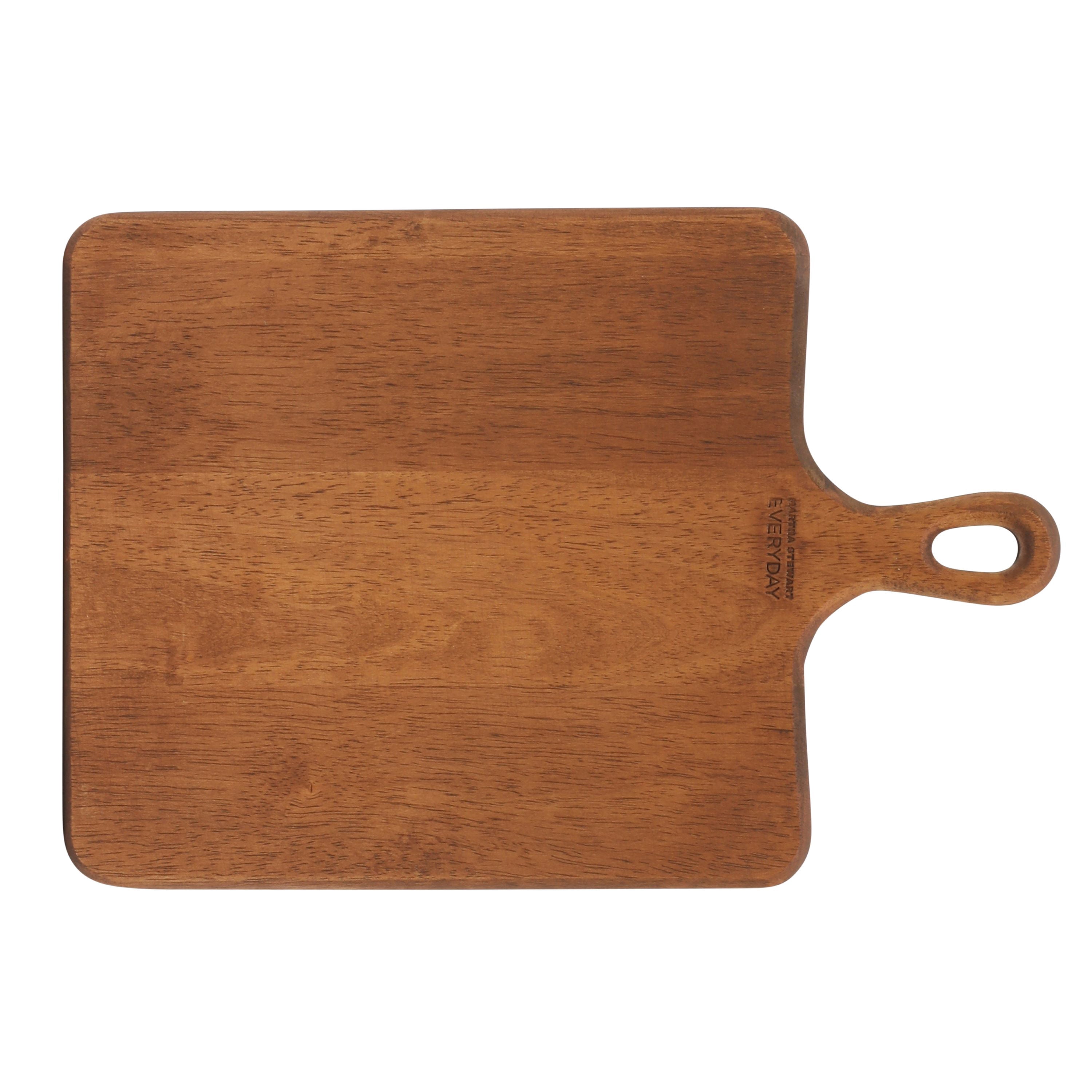 Martha Stewart Everyday Westhaven 4"x 9.5" Acacia Wood Cutting Board for Kitchen Chopping Board