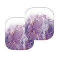 thumbnail image 4 of KUIFORTI Front Windshield Sun Shade Foldable Universal Windshield Cover Sunshade for SUV Trucks Sedan,2 Pieces Car Shade Front Windshield, Marble Purple, 4 of 5