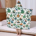 thumbnail image 5 of Colorful Dinosaurs Volcanoes Plants Pattern Hooded Bath Towel，50"x30" for Ages 3 To 12 Kids, Quick Dry Lightweight Soft Microfiber Hood Beach Towel Cover Up for Kids, 5 of 7
