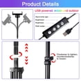thumbnail image 3 of 10-inch Upgraded RGB Ring Light with Phone Mount & 63" Stand - Portable for Vlogging, Makeup, Live Streaming & Photography, with Desktop-level Dimming Control, 3 of 8