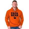 thumbnail image 4 of Papa Bear Dad Father's Day Pawprint Men's Big & Tall Graphic Hoodie Brisco Brands 3X, 4 of 5