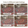 thumbnail image 7 of ODIKA 4'x6' Ultra-Soft Area Rug, Large Motif Bohemian Teal Border Vintage Inspired Boho Southwestern Refined None Washable, Bare feet friendly, Silk-Touch for Bedroom Home office, 7 of 7
