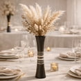 thumbnail image 6 of Modern Stripes Black and Natural Mango Tree Wood Concaving Vase, 6 of 7