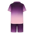 thumbnail image 5 of RYRJJ Mens Satin Silk Pajama Set Short Sleeve 2PCS Sleepwear Classic Button Down Loungewear Set Soft Pj Set with Pockets, 5 of 5