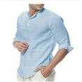 Designer Spring Summer Men's Casual Cotton Linen Solid Color Long
