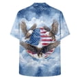 thumbnail image 5 of UngA America 250 Shirt, Men's American Flag Button Down Shirt Casual Eagle Hawaiian Shirts Patriotic Short Sleeve T Shirts for Man (Light Blue,S), 5 of 6