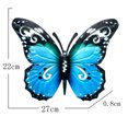 thumbnail image 2 of Decoración de pared de mariposa de Metal, escultura artística de pared de vidrio para exteriores, cielo, decoración de jardín, hogar y jardín, 2 of 5