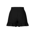 thumbnail image 5 of Gustave High Waisted Wide Leg Shorts for Women Casual Pleated Ruffle Flowy Short Pants Summer Loose Button Shorts with Pockets "Black, L", 5 of 9
