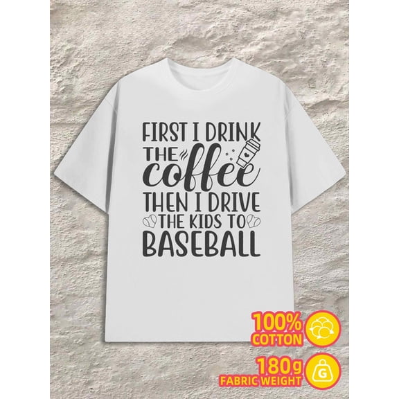 Morning Drive Baseball men's white 180G 100% Cotton Lightweight,perfect for casual wear,ideal for outdoor activities Unique Design Unisex Shirt Short Sleeve tshirts