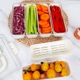 thumbnail image 2 of WETRBWEH Snack Box Container, 4 Compartments Divided Serving Tray with Lid and Handle (8 Forks, 2 Spoon), 2 of 7