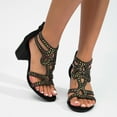 thumbnail image 1 of LEEy-World Womens Shoes Topic Open Toe Buckle Ankle Strap Espadrilles Flatform Wedge Casual Sandal, 1 of 5