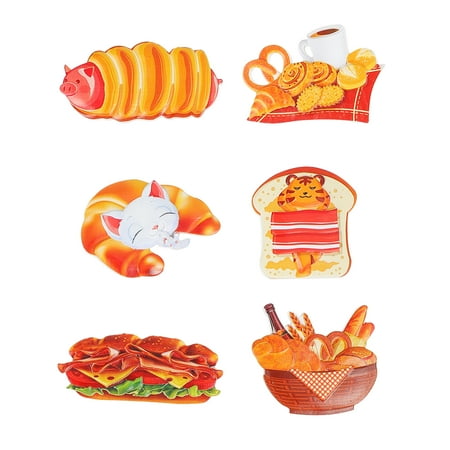 

6Pcs Refrigerator Magnets Simulation Food Shaped Magnets Decoration Ornament