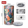 thumbnail image 4 of 20oz Coffee Tumblers Pioneer Flower Floral Print Pattern Stainless Steel Vacuum Insulated Travel Tumbler Coffee Cups Mug with Lid and Straw with Cleaning Brush for Cold & Hot Drinks, 4 of 5