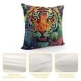 thumbnail image 4 of Orinice Tiger Graphic Decorative Throw Pillow Cover for Home Couch Living Room Bed Sofa - Short Plush Material - Invisible Zipper Closure - 1PC 18x18in, 4 of 5