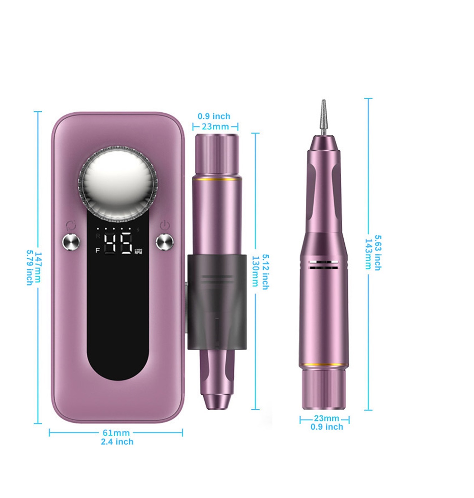 Electric Nail Drill Machine, 45000RPM Professional Efile Nail Drill Kit, Electric Nail File For Acrylic Nails Gel Nails ,Low Noise