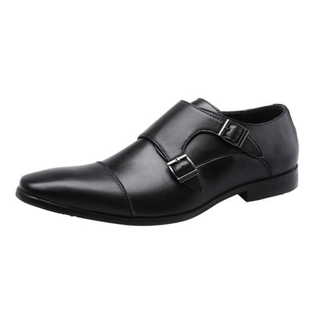 

Entyinea Men Dress Shoes Classic Modern Formal Oxford Lace Up Dress Shoes Black 43