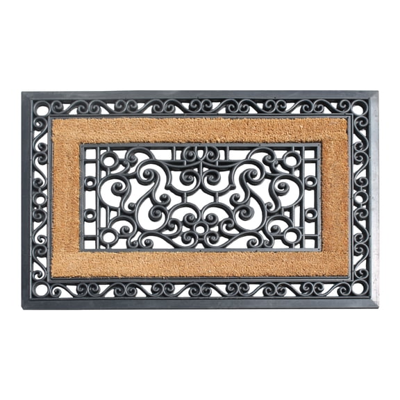 First Impression Exclusive Hand Crafted Myla Stripe Entry Doormat, Large Double Door Size (18" X 48")